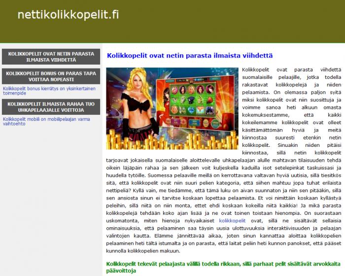 Nettikolikkopelit arvostelu